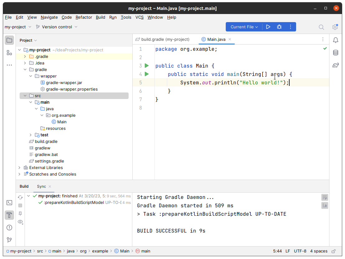 intellij idea gradle project structure